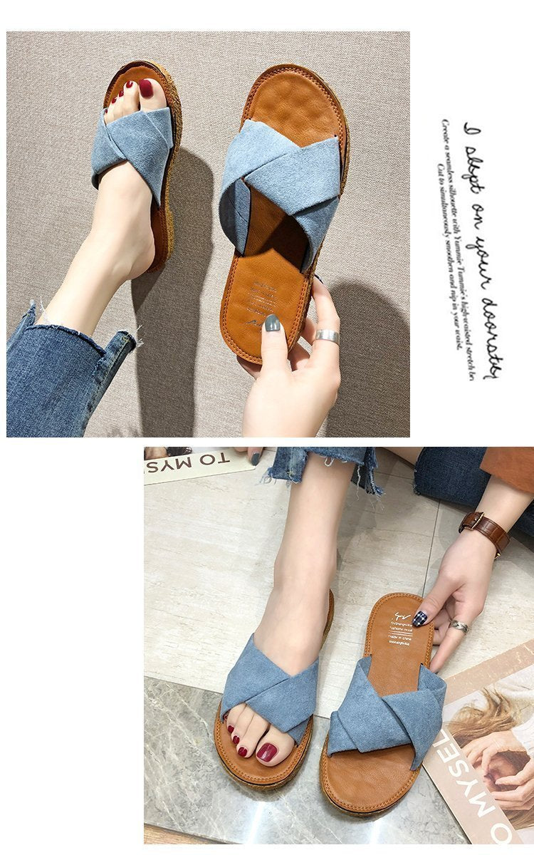 Ins Beach Flat Shoes Sandals And Slippers