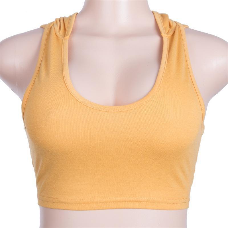 U-Neck Bare Midriff Sports Bras