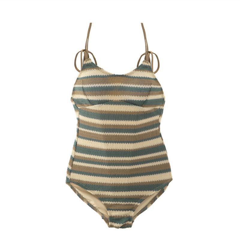 Striped Skinny Beach One-Piece Swimsuit