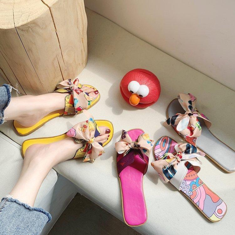 Sandals And Slippers Bow Flat H Slippers