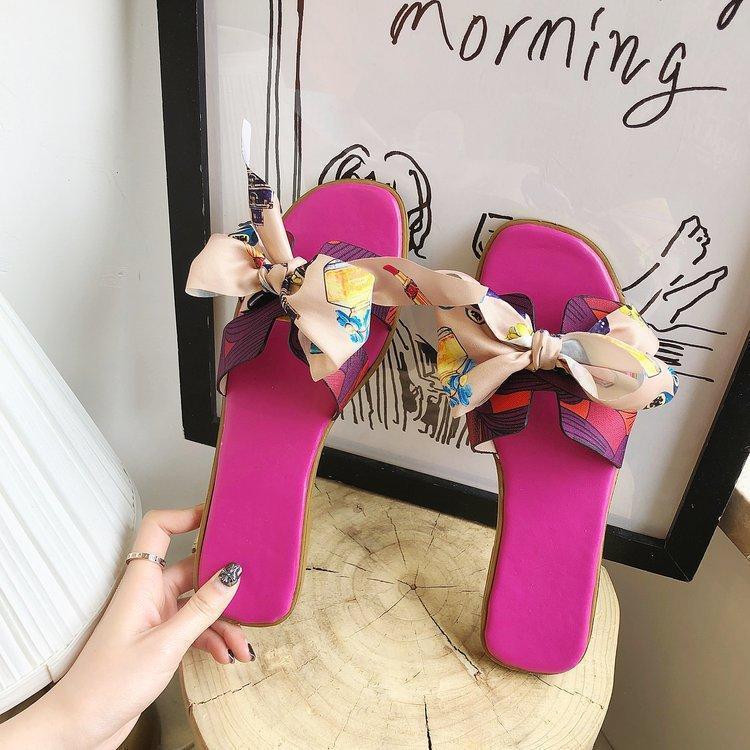 Sandals And Slippers Bow Flat H Slippers