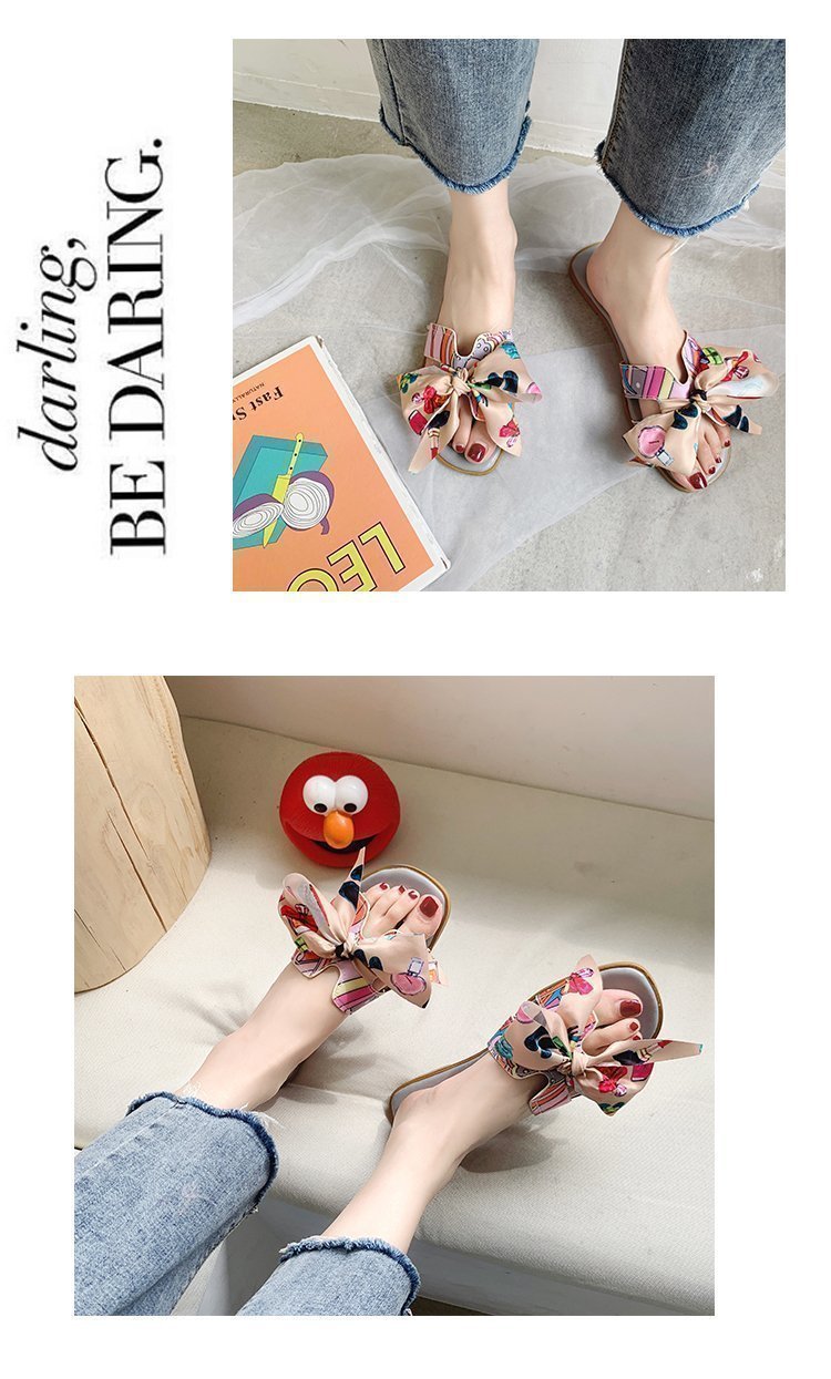 Sandals And Slippers Bow Flat H Slippers