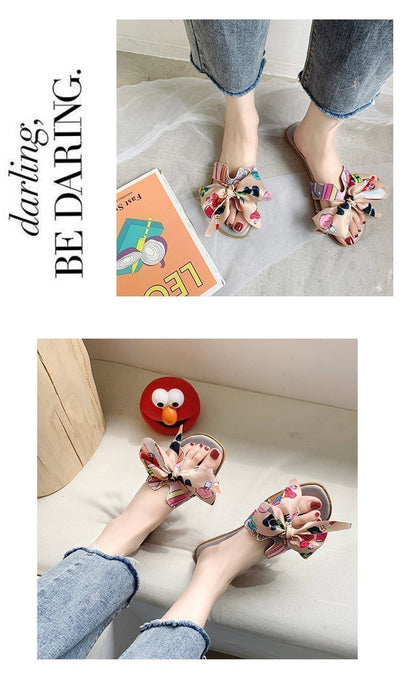 Sandals And Slippers Bow Flat H Slippers
