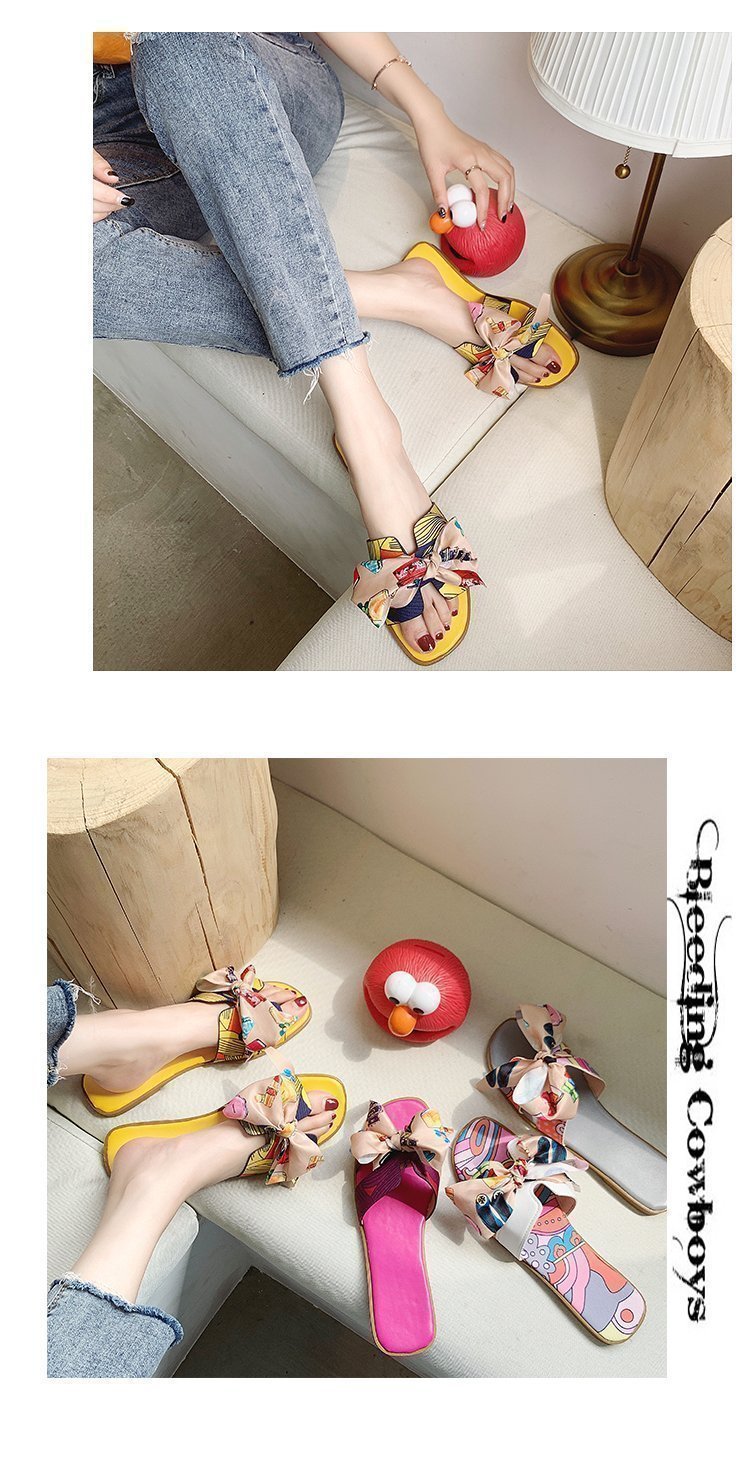 Sandals And Slippers Bow Flat H Slippers