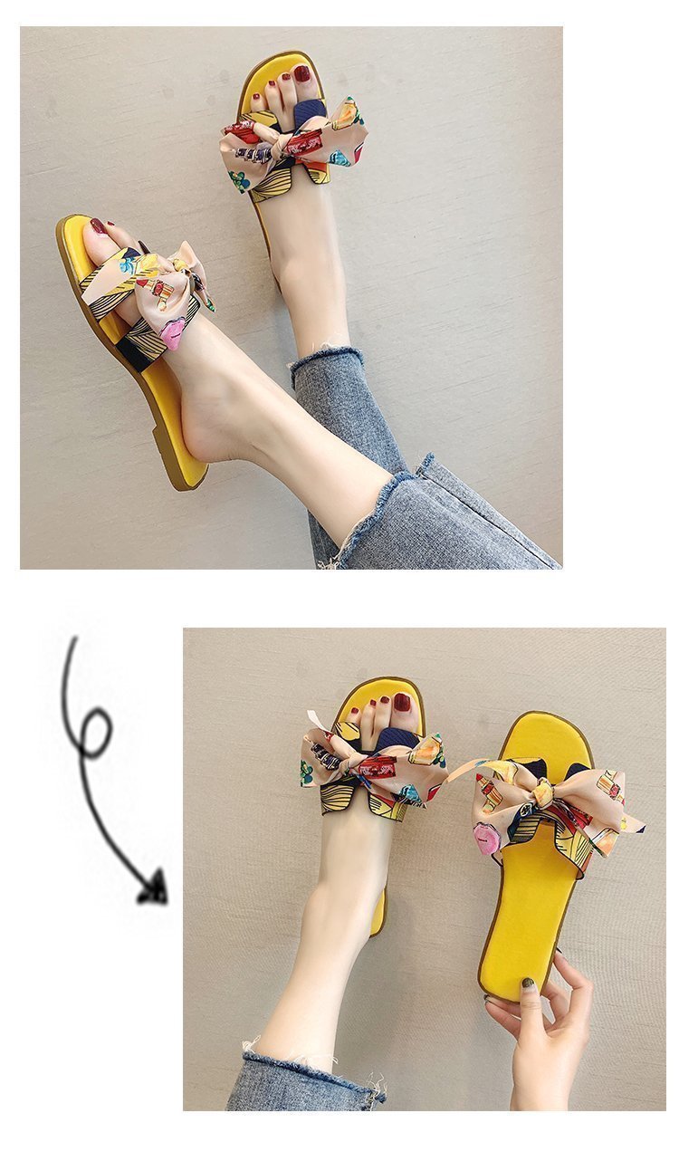 Sandals And Slippers Bow Flat H Slippers