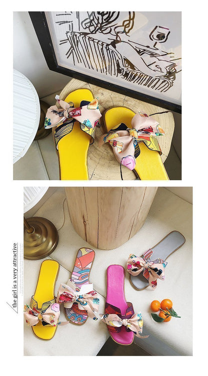 Sandals And Slippers Bow Flat H Slippers