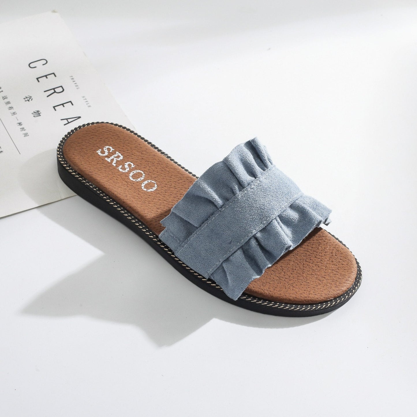 Fungus Lace Slippers Female Small Fresh Flat Sandals And Slippers