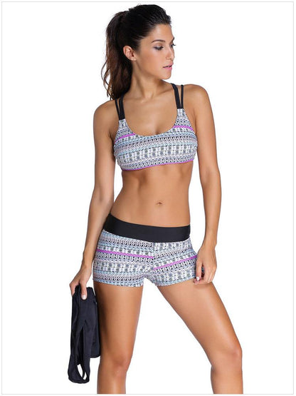 Bikini Fashion Print Three-Piece Split Swimsuit