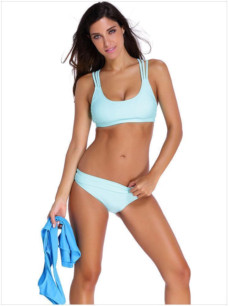 Bikini Fashion Print Three-Piece Split Swimsuit