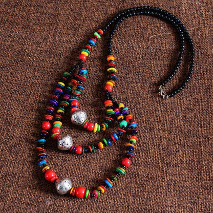 Personality Color Stone Sweater Chain Women'S Classical Wind Long Necklace