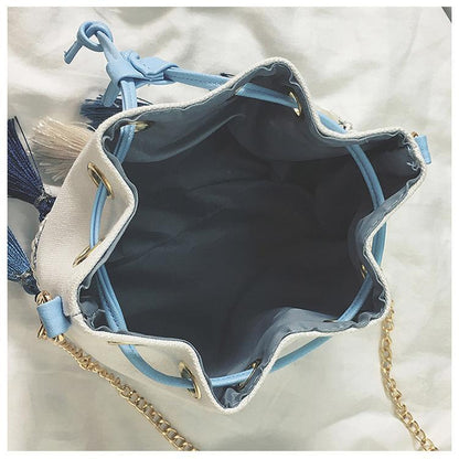 National Wind Mini Diagonal Canvas Bucket Bag