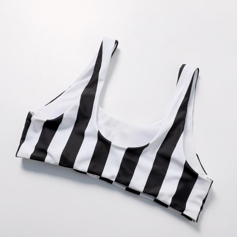 Blue Stripe Two-Piece Swimming Suit