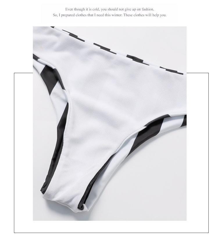 Blue Stripe Two-Piece Swimming Suit