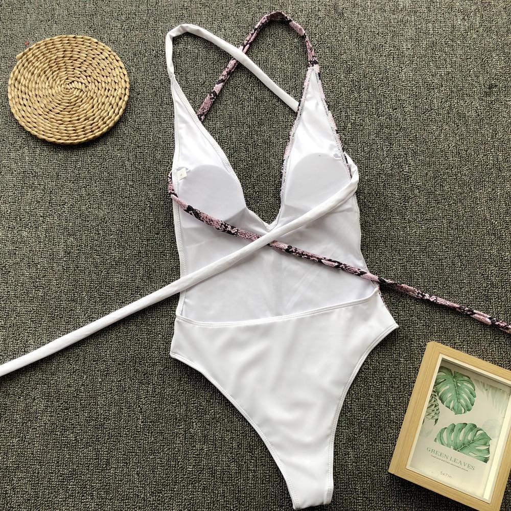 Leopard Lace-Up One-Piece Swimsuit