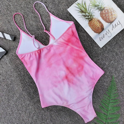 Pineapple Print One Piece Bikini