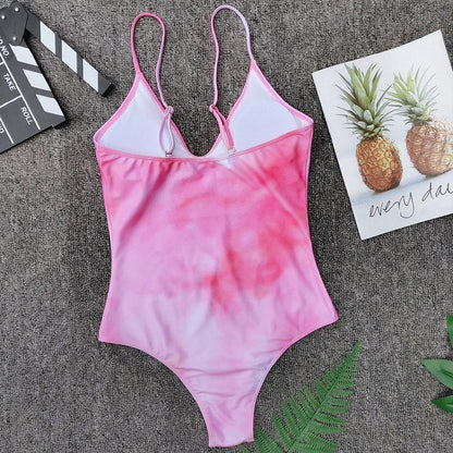 Pineapple Print One Piece Bikini