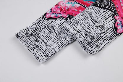 Printed Yoga Fitness Leggings Set