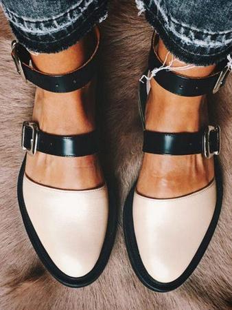 Baotou Flat-Bottom Color Matching Sandals Women