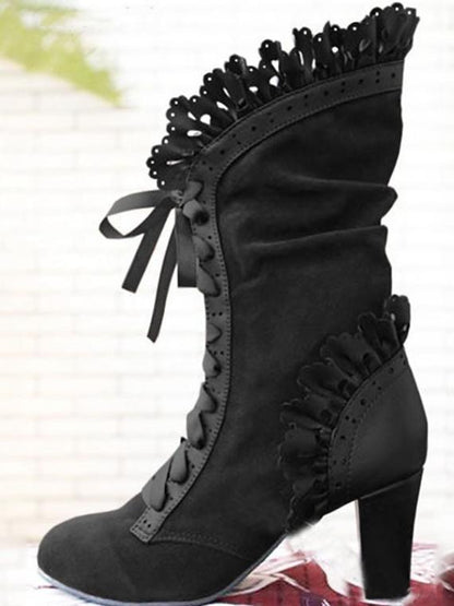 Women'S High-Heeled Front With Large Size Women'S Booties