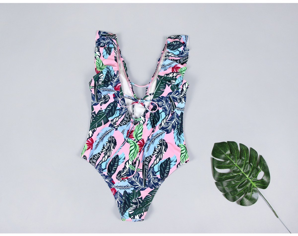 Falbala Printed One-Piece Swimwear