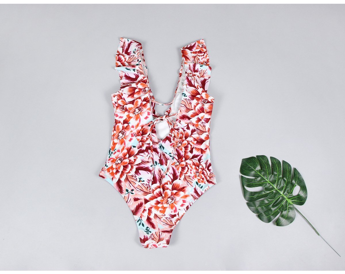 Falbala Printed One-Piece Swimwear