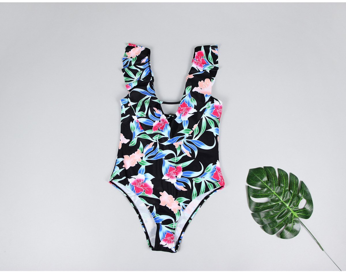 Falbala Printed One-Piece Swimwear