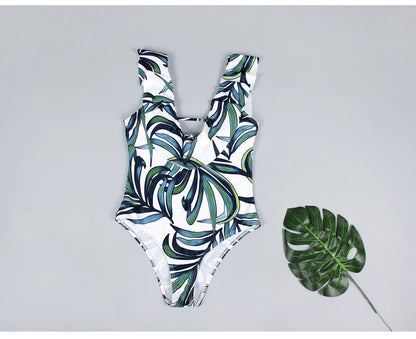 Falbala Printed One-Piece Swimwear
