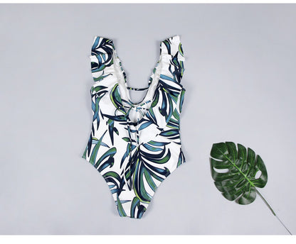 Falbala Printed One-Piece Swimwear