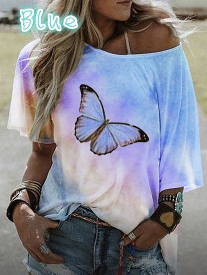 Women'S Explosive Tops Fashion Loose Printed Short-Sleeved T-Shirt