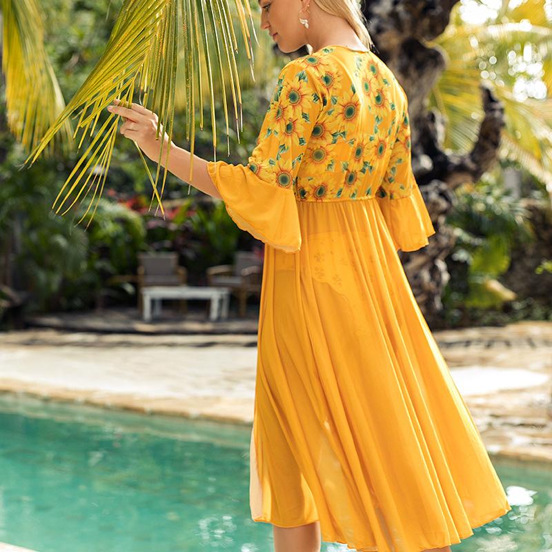 Women'S Loose Sun Covered Long Blouse