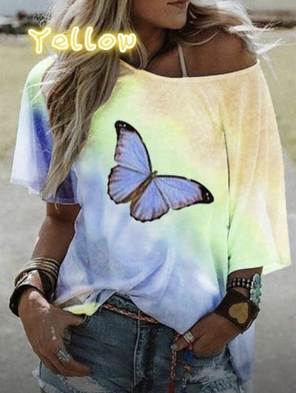 Women'S Explosive Tops Fashion Loose Printed Short-Sleeved T-Shirt