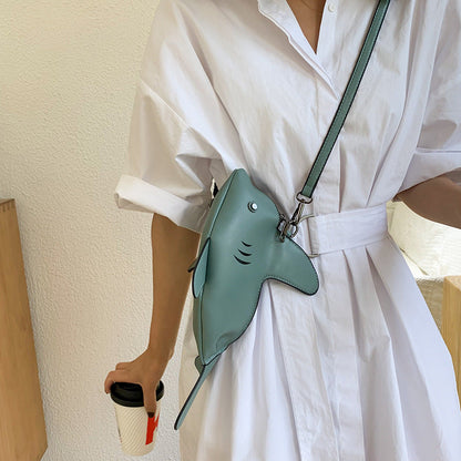 Creative Shark Design PU Shoulder Bag For Women