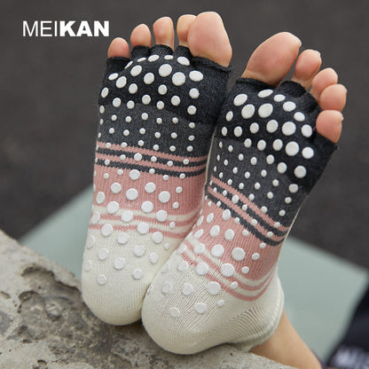 Five-Fingered Crashing Yoga Socks Fitness Floor Socks Pilates Professional Anti-Slip Dance Socks