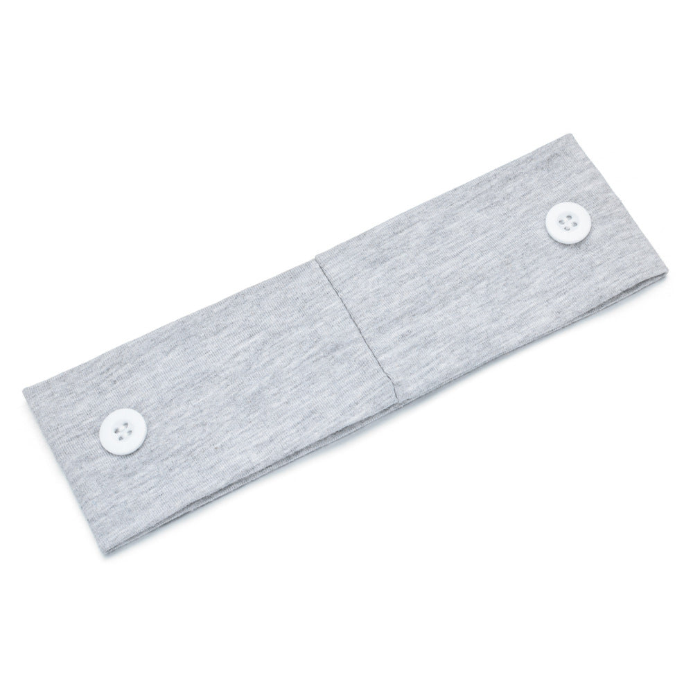 Solid Color Button Mask Hair Band Anti-Strangulation Cotton Elastic Yoga Fitness For Men And Women Sports Wash Hair Accessories Can Be Customized