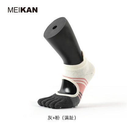 Five-Fingered Crashing Yoga Socks Fitness Floor Socks Pilates Professional Anti-Slip Dance Socks