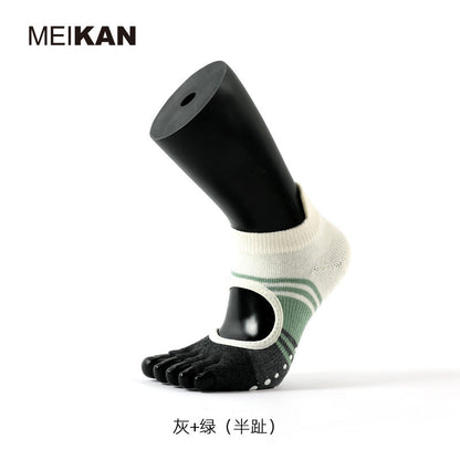 Five-Fingered Crashing Yoga Socks Fitness Floor Socks Pilates Professional Anti-Slip Dance Socks