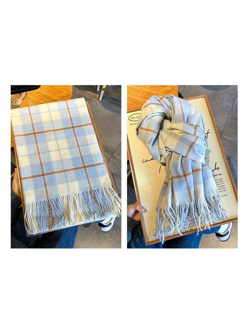 Scarvii - Chunky Plaid and Color-Blocking Winter Scarf for Women