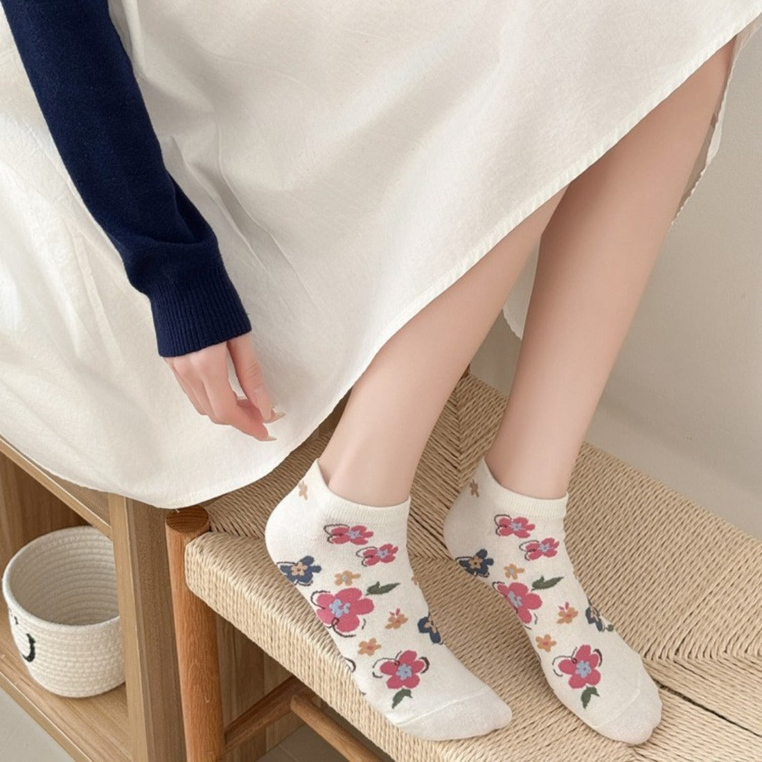 Rufia - Cute Floral Ankle Socks