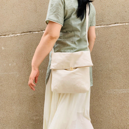 DIY Blank Canvas Crossbody Tote Bag Hand-Painted Unique Gift
