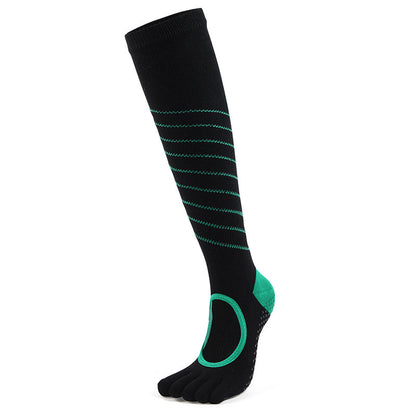 Fitness Cotton Yoga Stockings High Five-Finger Floor Socks Indoor Female Professional Full-Toed Non-Slip Trampoline Socks