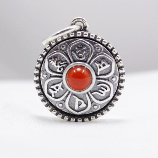 Silver S925 Tibetan Six-Word True Words Small Pendant