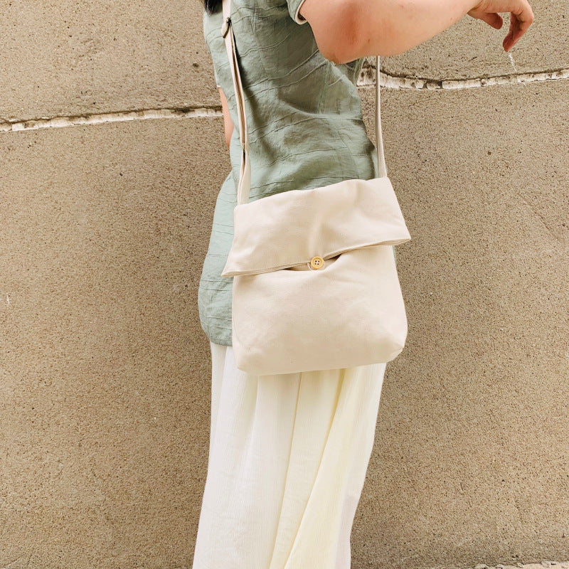 DIY Blank Canvas Crossbody Tote Bag Hand-Painted Unique Gift