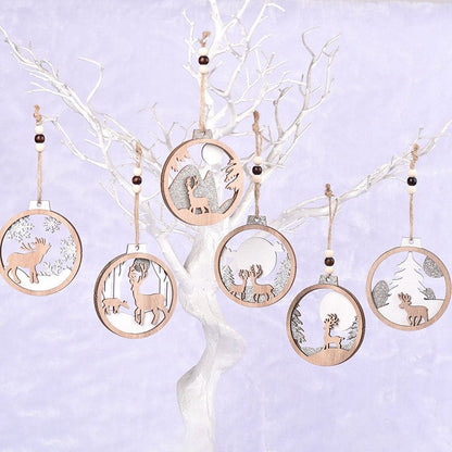 Christmas Wooden Candle Decorations