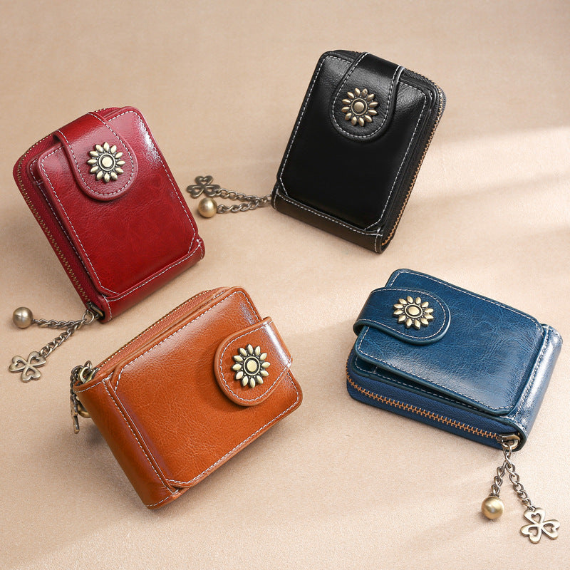Vintage Mini Leather Card Cases Wallets