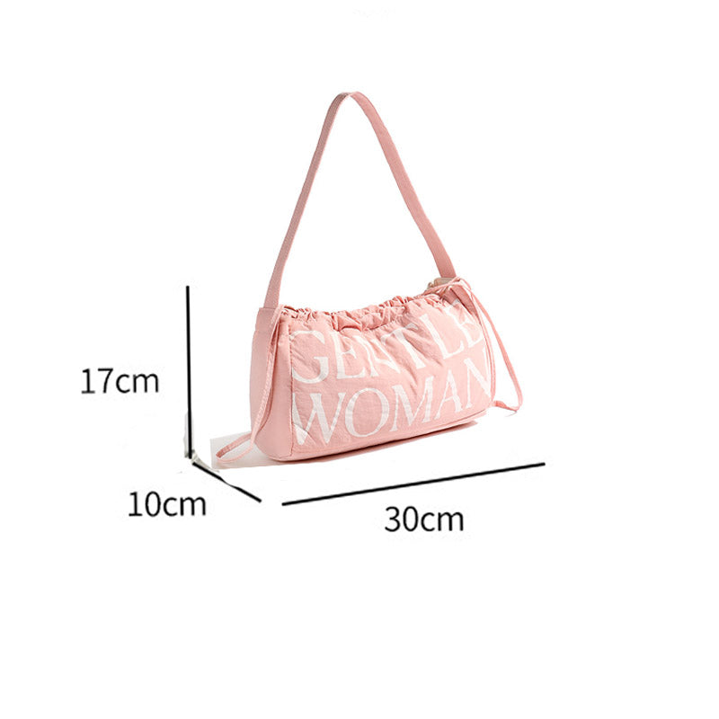 Drawstring Solid Puffer Underarm Shoulder Bag