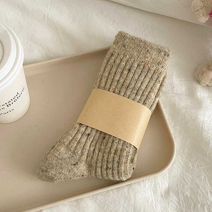 Simple Wool Thicken Warm Crew Socks