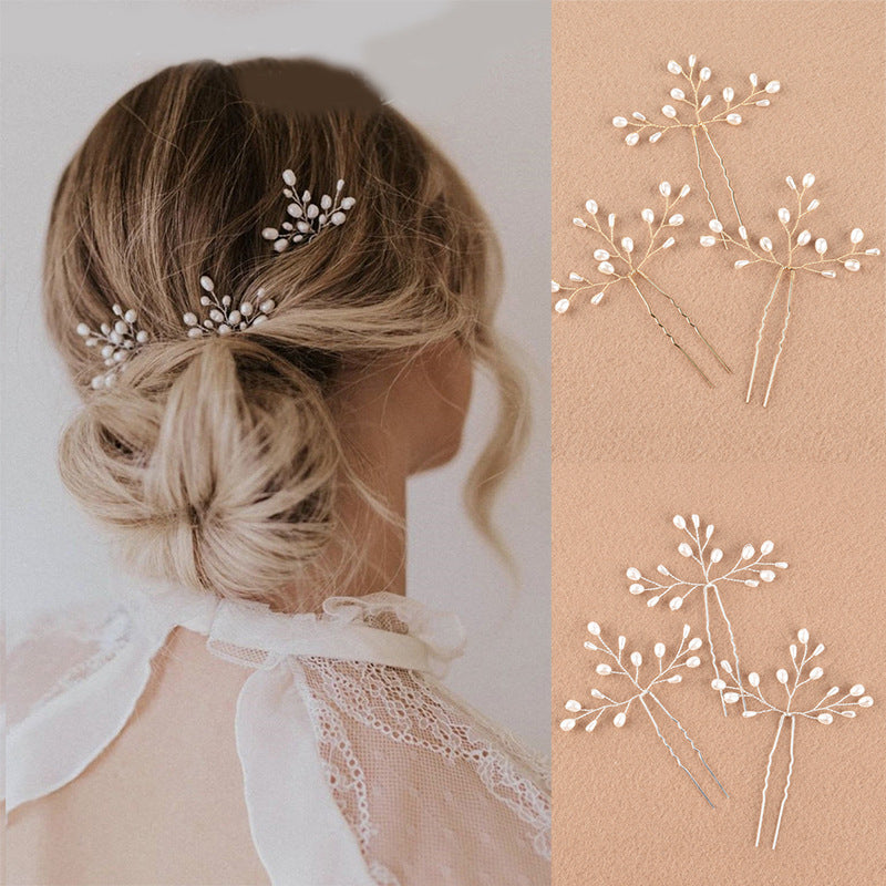 Handmade Pearl Hair Fork Elegant Bridal Hair Accessory