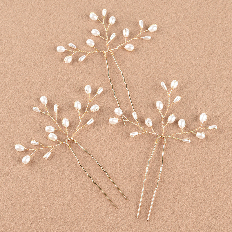 Handmade Pearl Hair Fork Elegant Bridal Hair Accessory