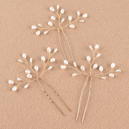 Handmade Pearl Hair Fork Elegant Bridal Hair Accessory