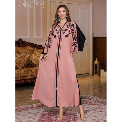 Embroidered Tribal Abaya Robe